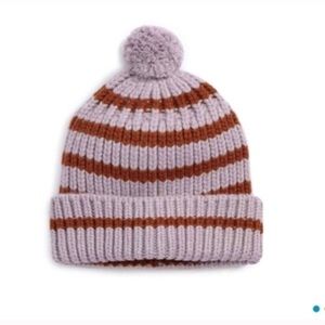 MADEWELL STRIPED POM POM BEANIE